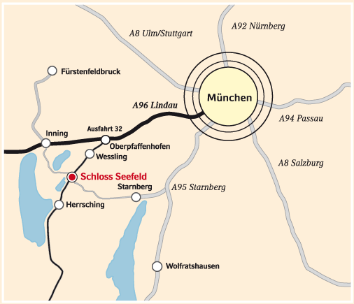 Anfahtsplan Schloss Seefeld