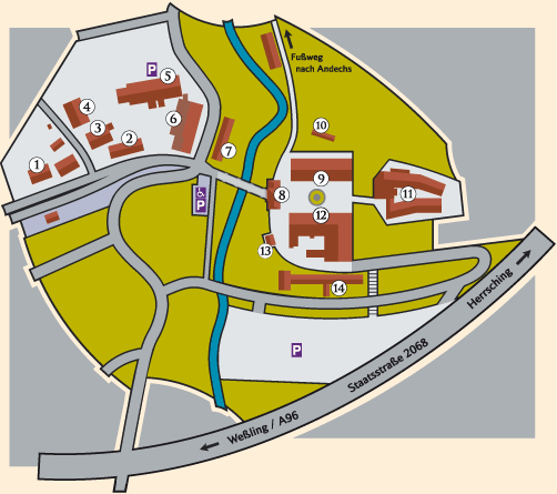 Lageplan Schloss Seefeld