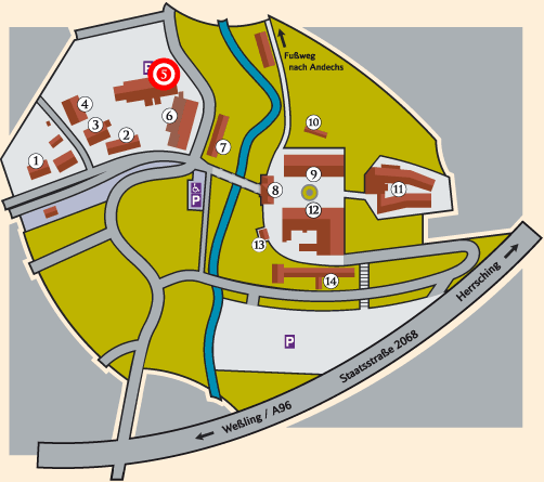 Lageplan Schloss Seefeld
