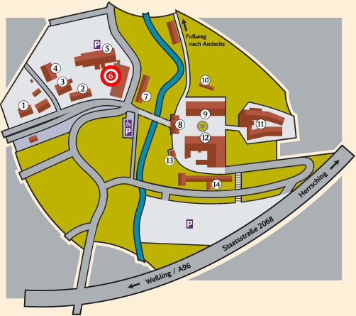 Lageplan Schloss Seefeld