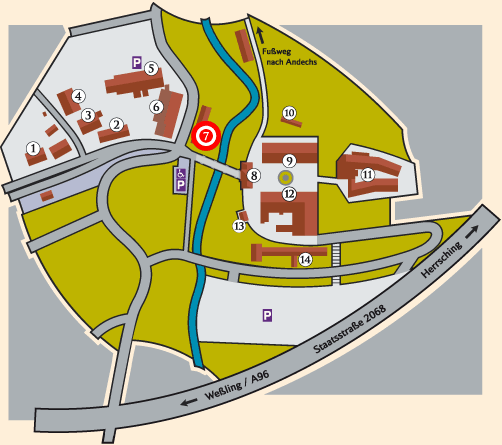 Lageplan Schloss Seefeld