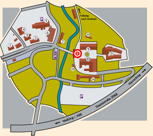 Lageplan Schloss Seefeld