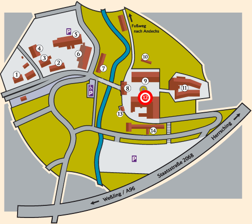 Lageplan Schloss Seefeld