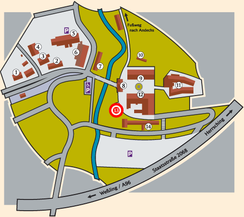 Lageplan Schloss Seefeld